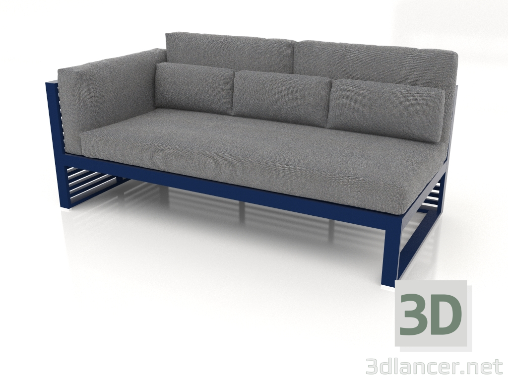 3D Modell Modulsofa, Abschnitt 1 links, hohe Rückenlehne (Nachtblau) - Vorschau