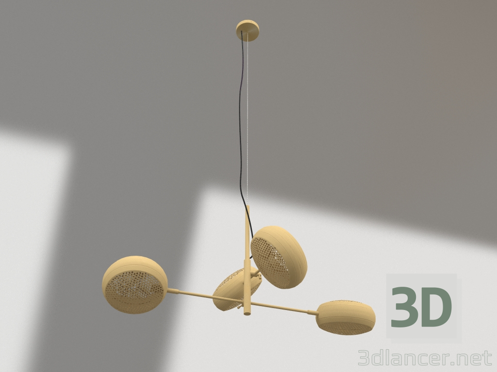 modèle 3D Lampe suspendue Gringo Multi (Laiton) - preview