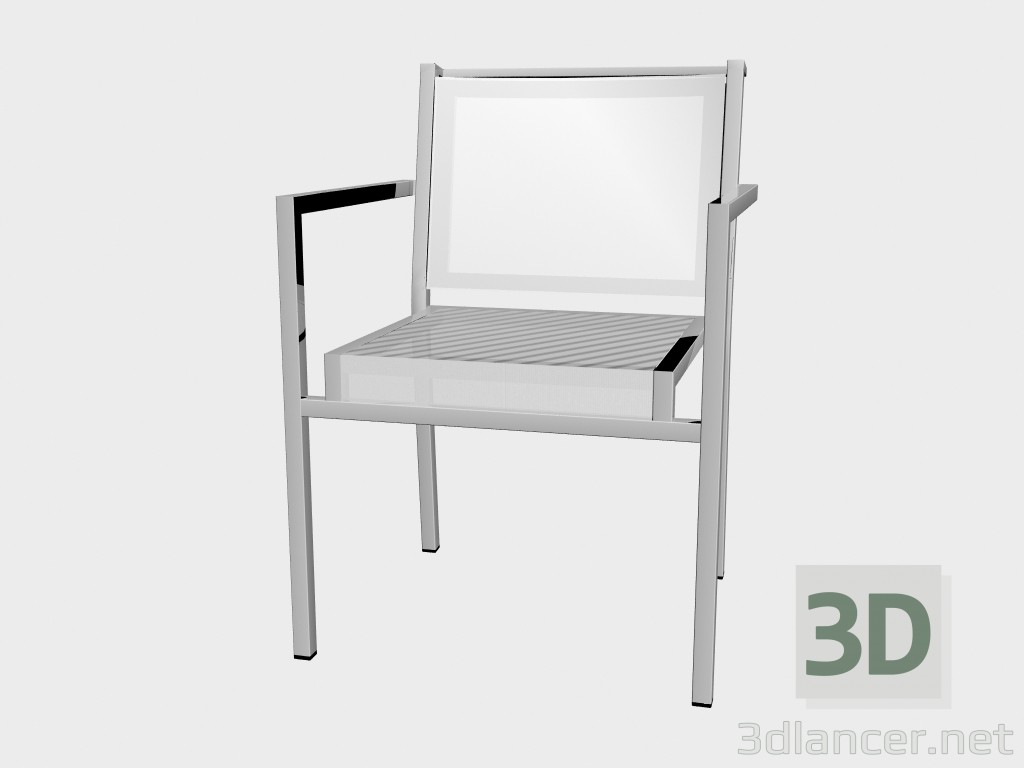 modello 3D Poltrona pranzo Porotex Dining poltroncina impilabile 1220 - anteprima