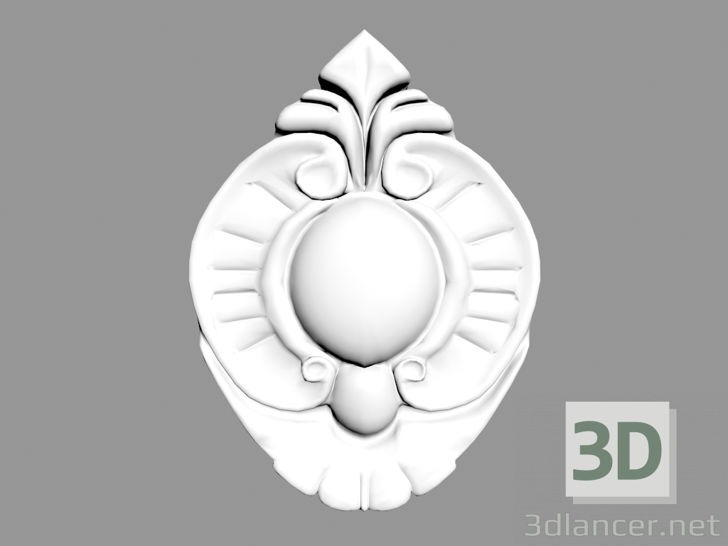 3D Modell Dekorplatte W984 - Vorschau