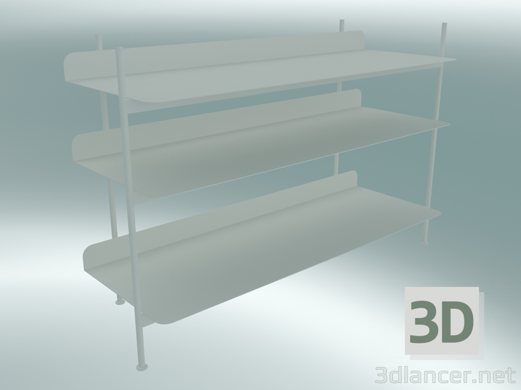 3d model Rack system Compile (Configuration 2, White) - preview