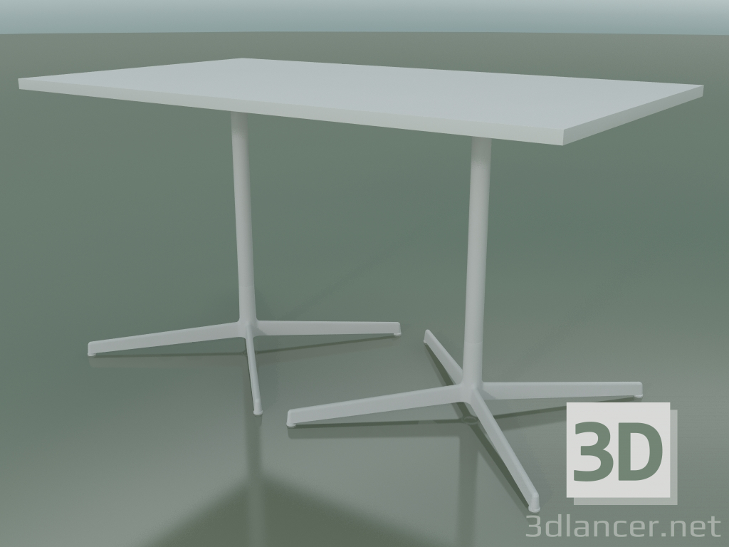 Modelo 3d Mesa retangular com base dupla 5525, 5505 (H 74 - 79x139 cm, branco, V12) - preview