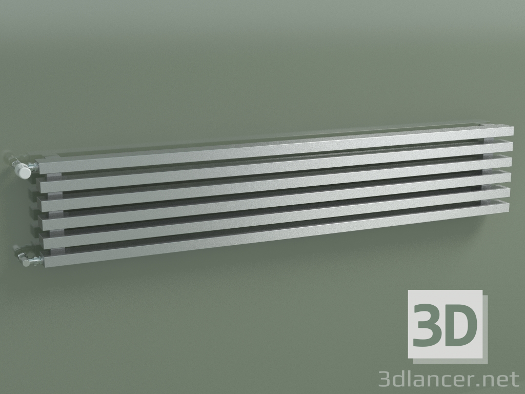 3d model Radiador horizontal RETTA (6 secciones 1500 mm 60x30, technolac) - vista previa