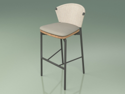 Tabouret de bar 050 (Sable, Metal Smoke, Teck)