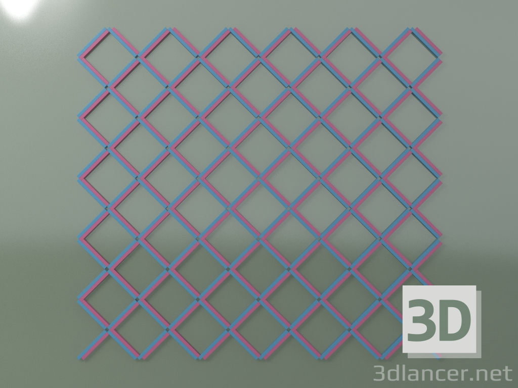 3D Modell Holzgitter 3 - Vorschau