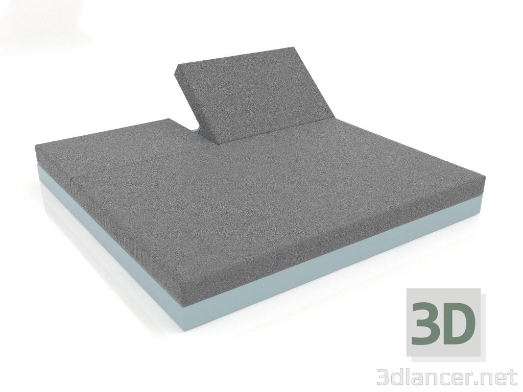 modello 3D Letto con schienale 200 (Grigio blu) - anteprima