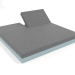 modello 3D Letto con schienale 200 (Grigio blu) - anteprima