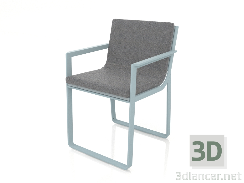 modello 3D Sedia da pranzo (grigio blu) - anteprima