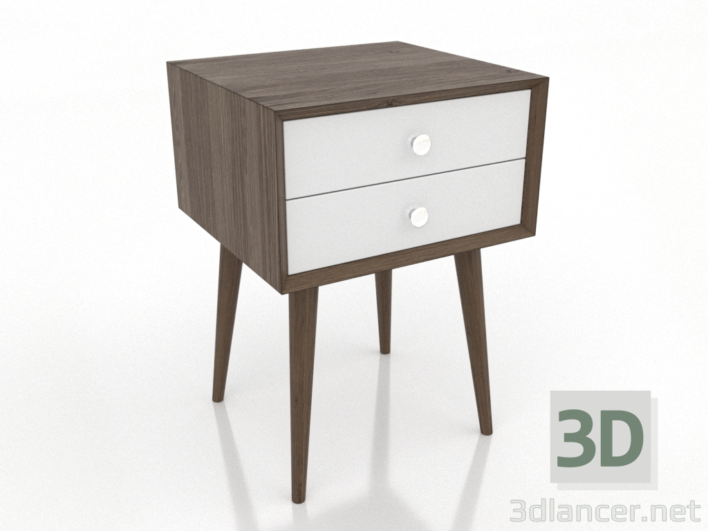 3d model Mesita de noche (fresno iluminado y nogal) - vista previa 3d model Mesita de noche (fresno iluminado y nogal) - vista previa