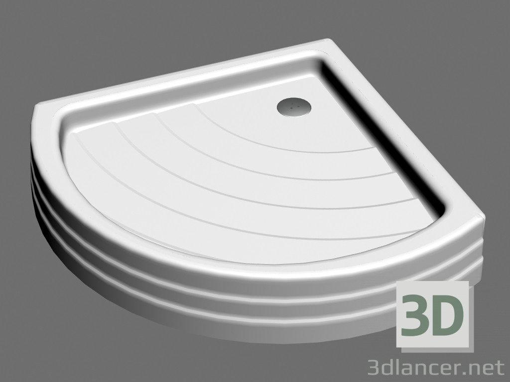 3d model Plato de ducha de radio 90 PU - vista previa