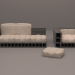 Sistema de los muebles 3D modelo Compro - render