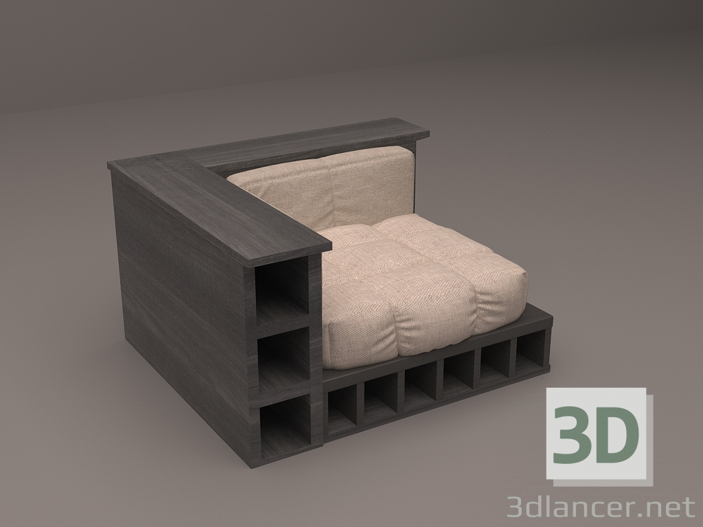 Sistema de los muebles 3D modelo Compro - render