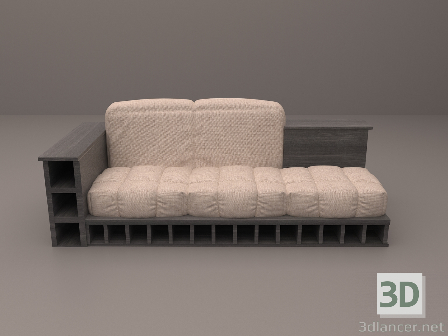 Sistema de los muebles 3D modelo Compro - render