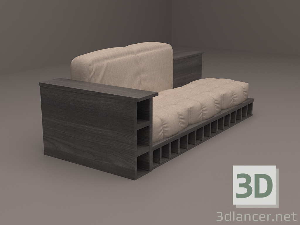 Sistema de los muebles 3D modelo Compro - render