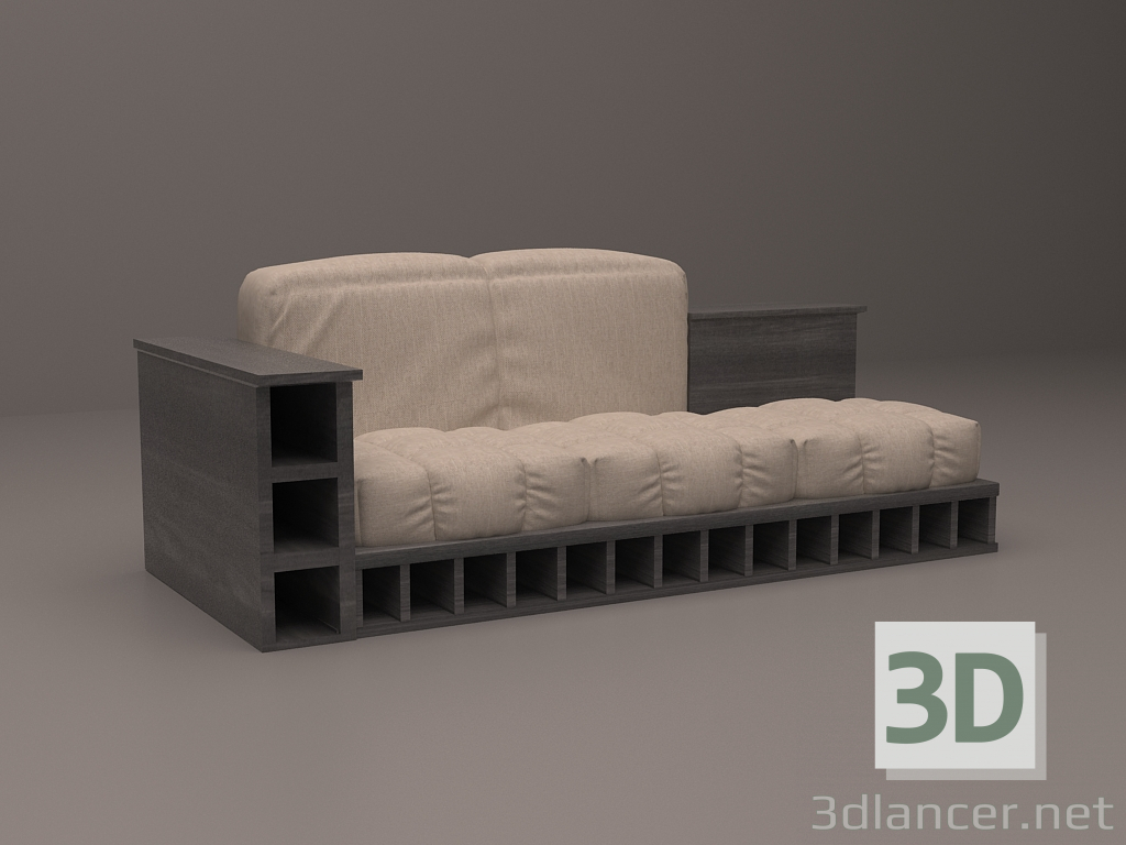 Sistema de los muebles 3D modelo Compro - render