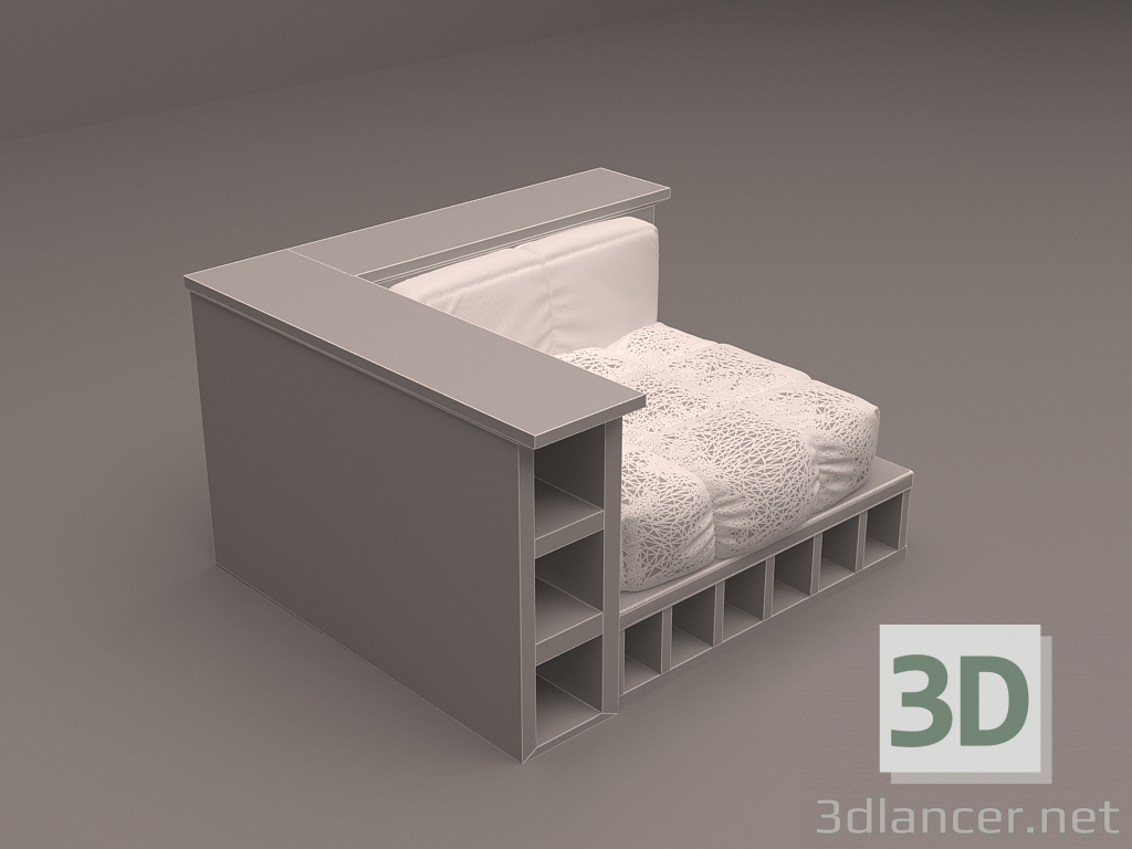 Sistema de los muebles 3D modelo Compro - render