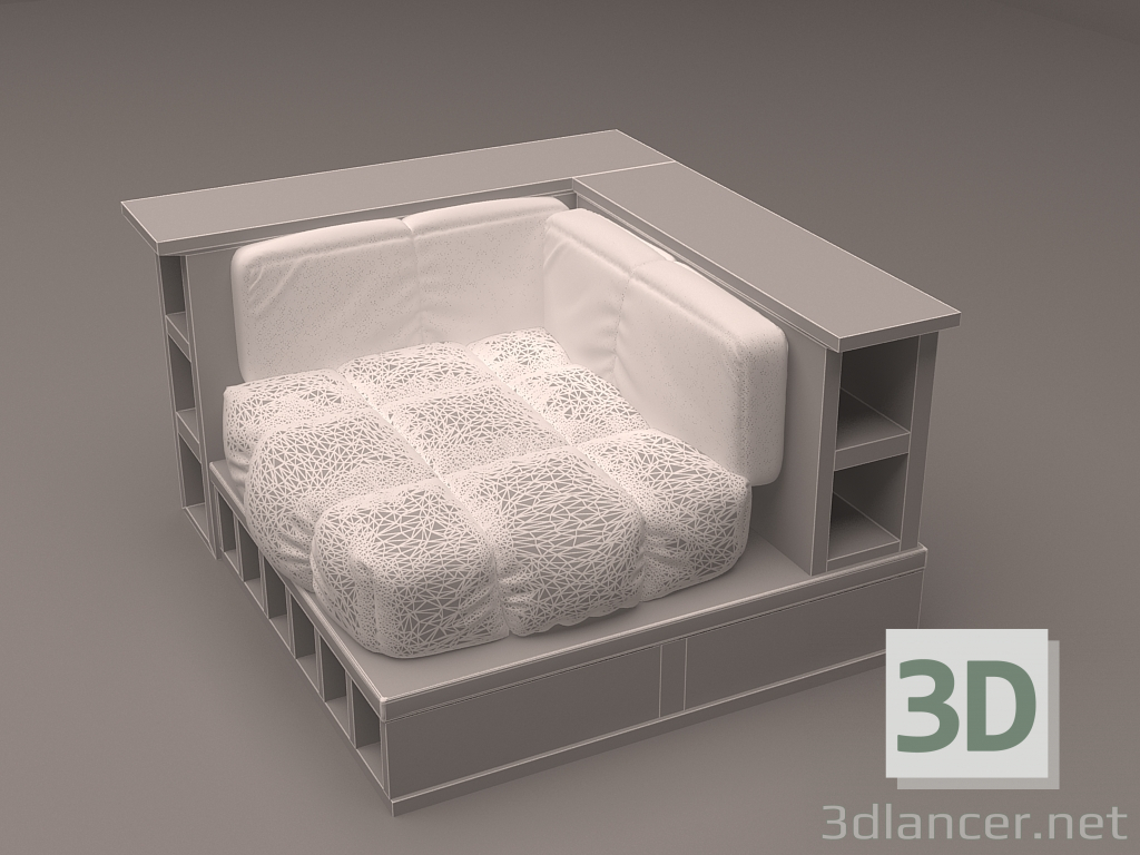 Sistema de los muebles 3D modelo Compro - render