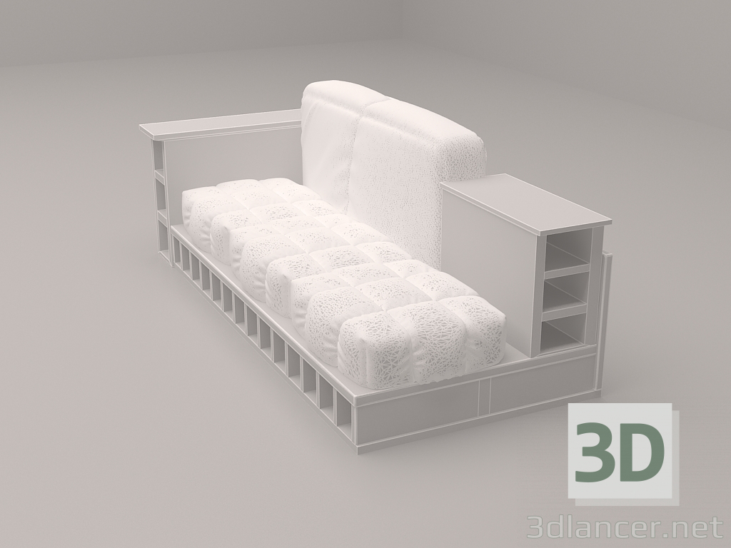 Sistema de los muebles 3D modelo Compro - render