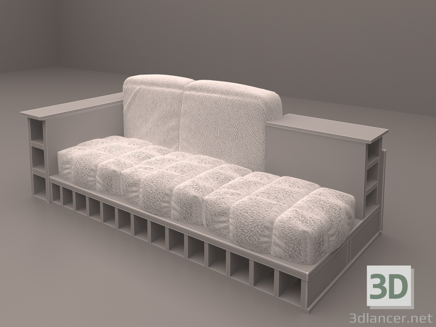 Sistema de los muebles 3D modelo Compro - render