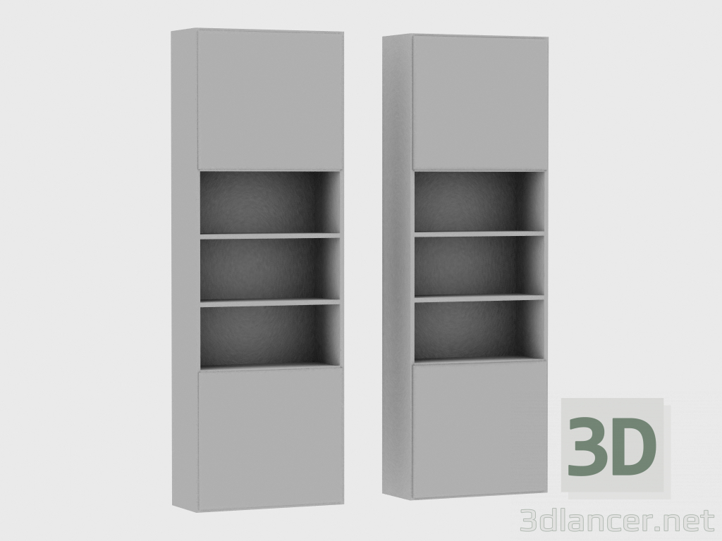 modello 3D Elementi del sistema modulare IANUS MIDDLE WITH BACK (D268) - anteprima