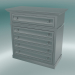 3d model Chest of drawers on the base (Gray-green) - preview