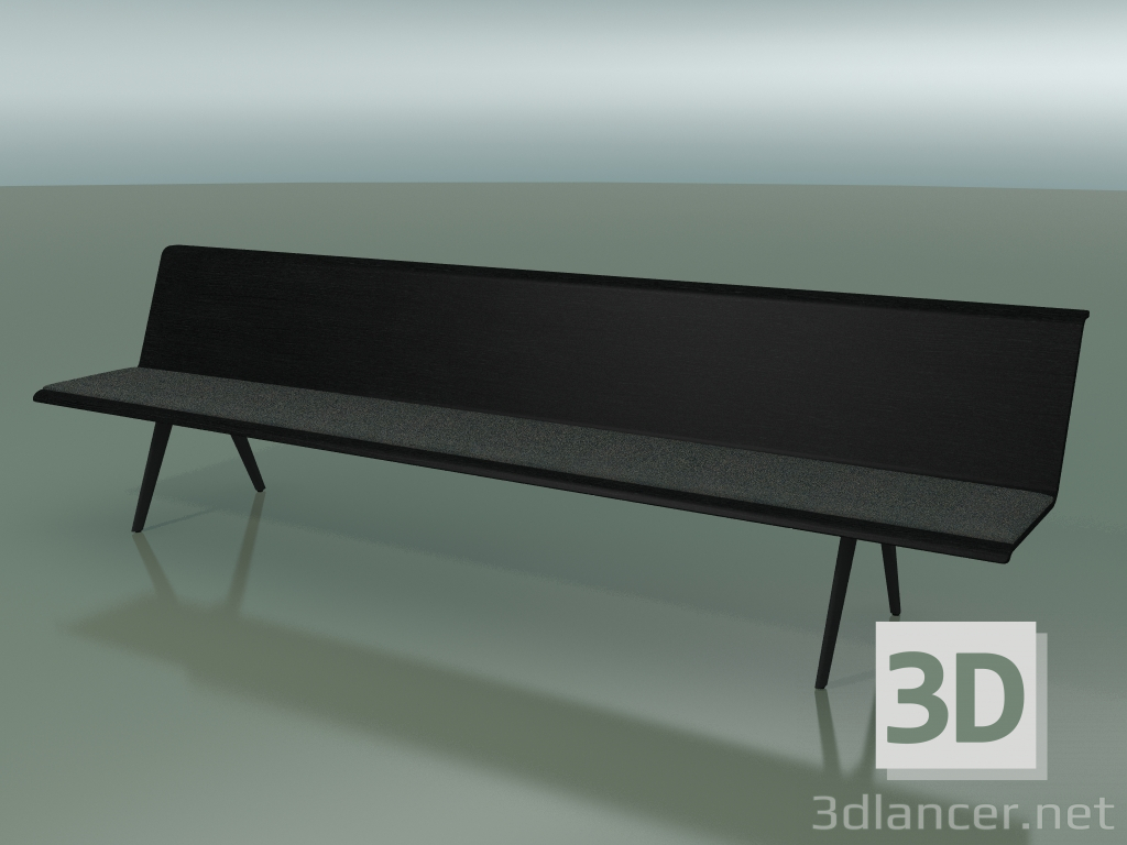 modello 3D Modulo centrale Eating 4602 (L 300 cm, Nero) - anteprima