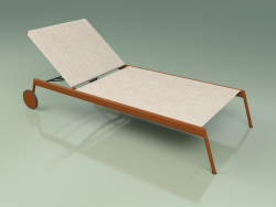 Chaise longue 007 (Métal Rouille, Batyline Sable)