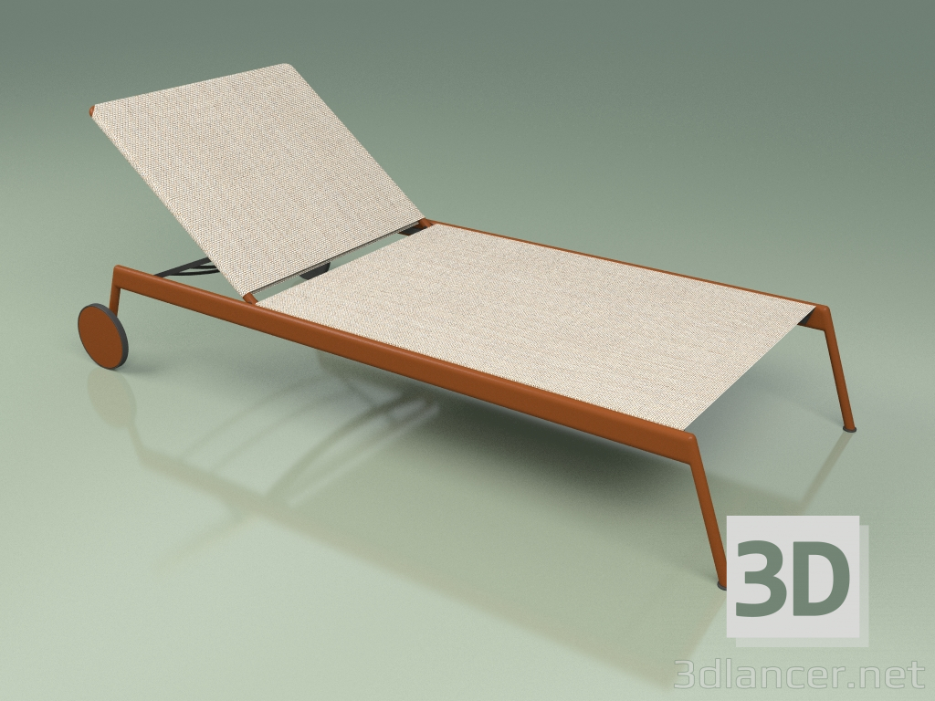 3d model Chaise lounge 007 (Metal Rust, Batyline Sand) - vista previa