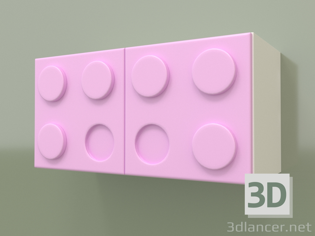 Modelo 3d Prateleira de parede horizontal infantil (Iris) - preview