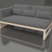 3D Modell Modulares Sofa, Abschnitt 1 links, hohe Rückenlehne (Sand) - Vorschau