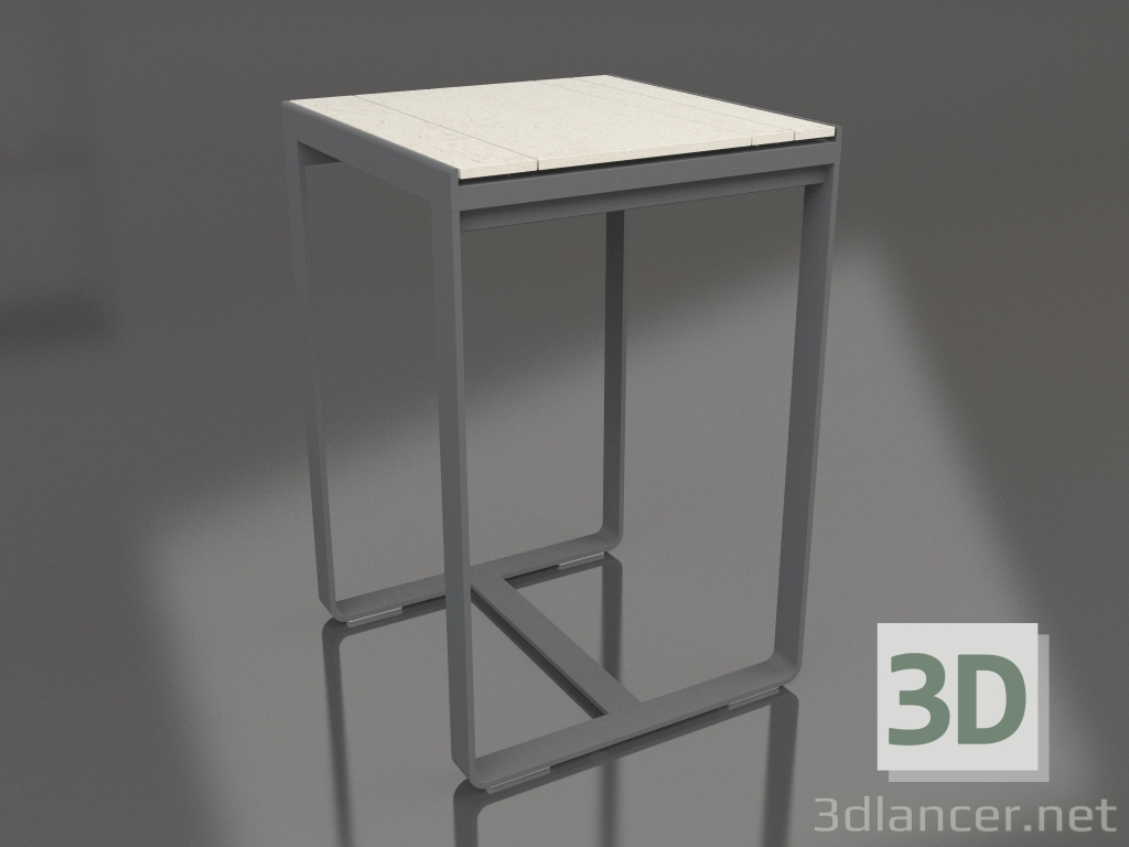 Modelo 3d Mesa alta 70 (DEKTON Danae, Antracite) - preview