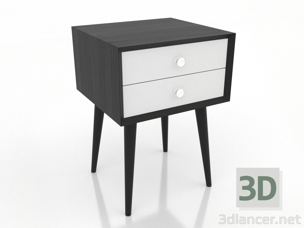3d модель Тумба прикроватная (черный RAL 9005) – превью 3d модель Тумба прикроватная (черный RAL 9005) – превью