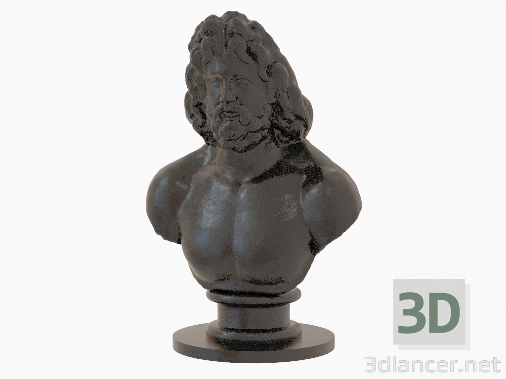 Modelo 3d Busto de bronze Zeus - preview