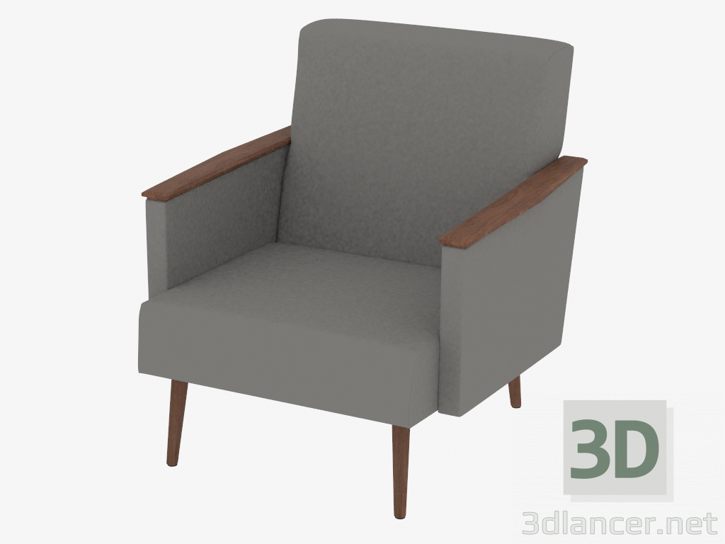 modello 3D Sedia in pelle Harry - anteprima