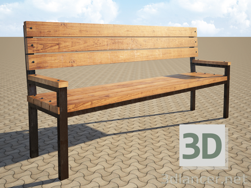 3d model Banco_3 - vista previa