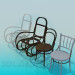 3d model Armchair-rocking chair and chairs - preview