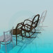 3d model Armchair-rocking chair and chairs - preview