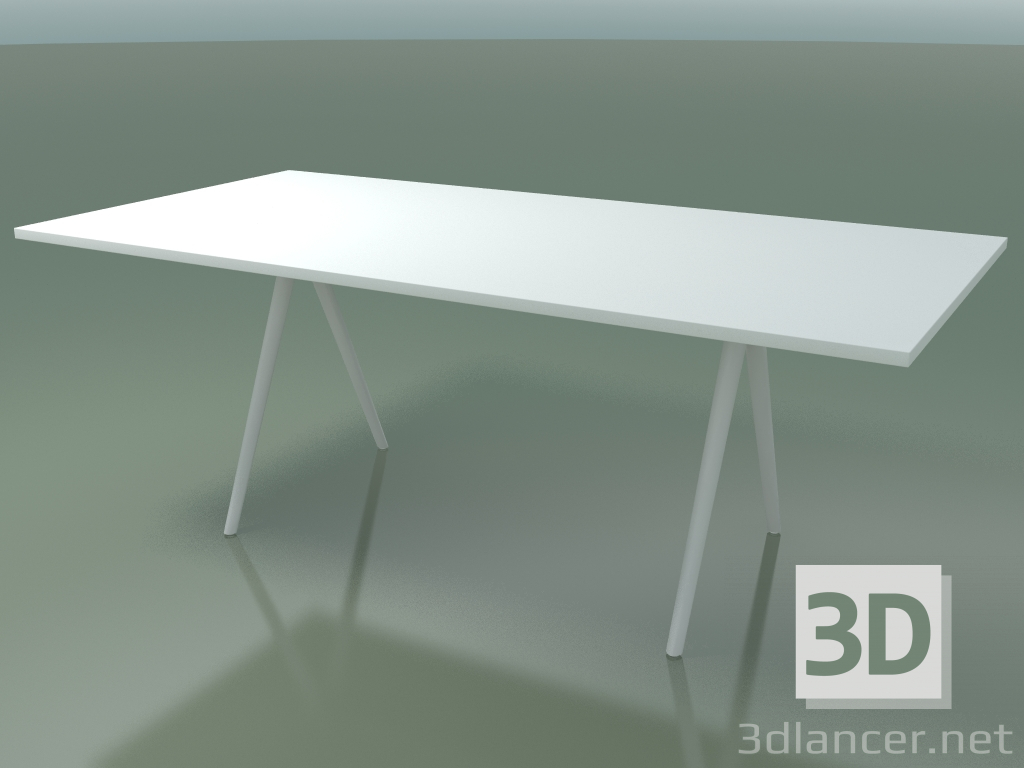 Modelo 3d Mesa retangular 5411 (H 74 - 99x200 cm, laminado Fenix F01, V12) - preview