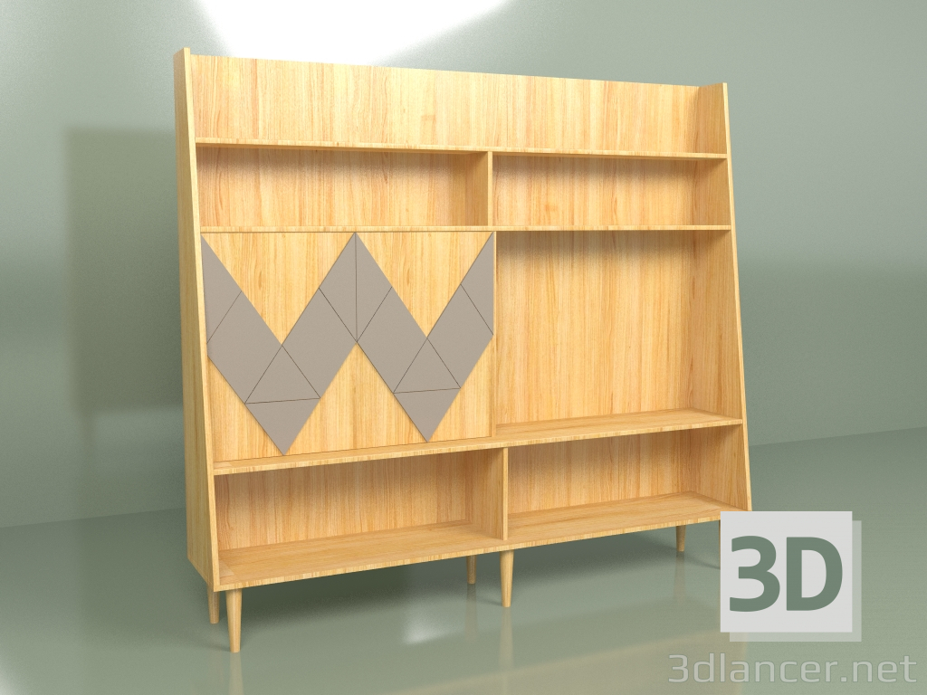 3d model Wall Woo Wall (café) - vista previa