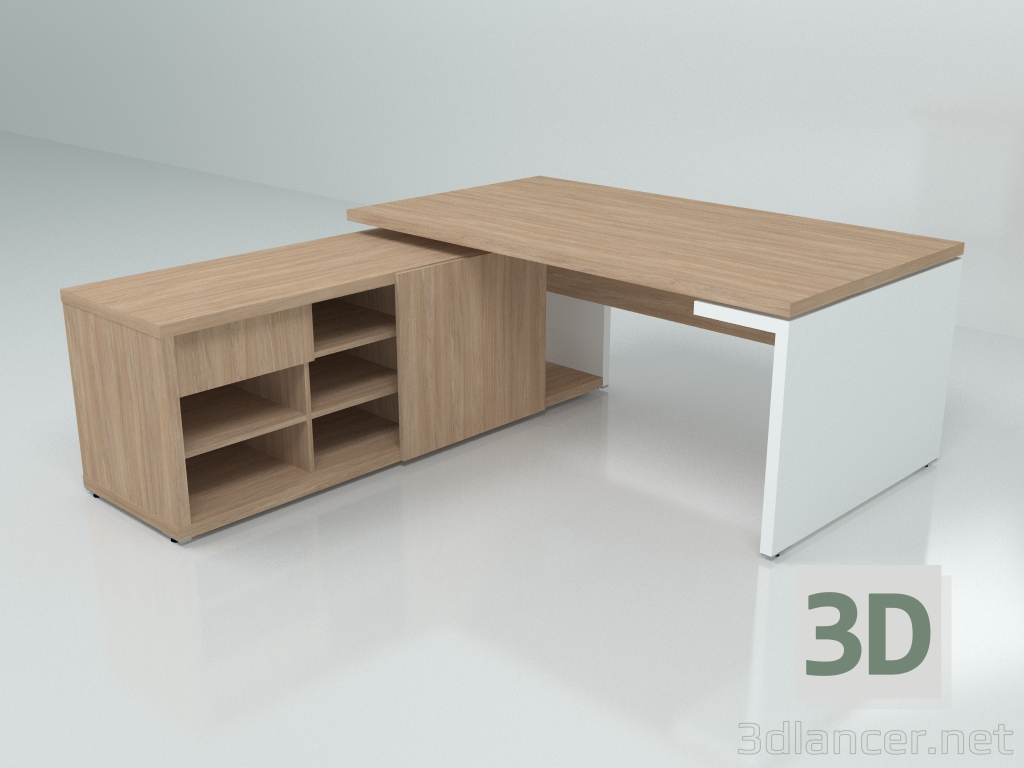 modèle 3D Table de travail Mito MIT2L (2078x2080) - preview