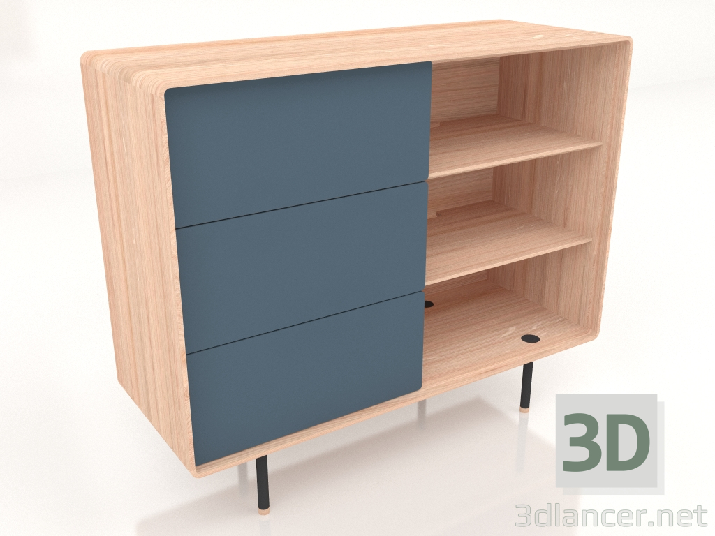 3D Modell Kommode Fina 118 (Rauchblau) - Vorschau