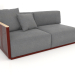 3d model Sofa module section 1 left (Wine red) - preview