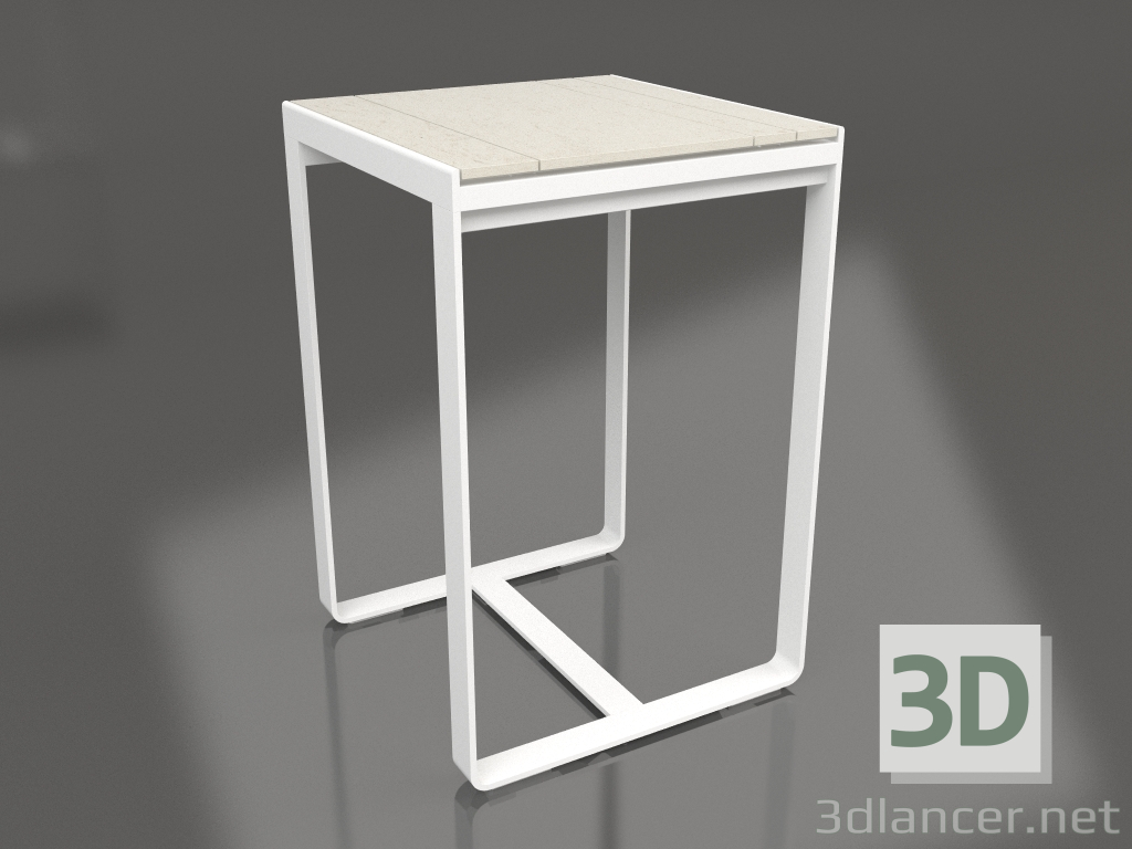 3d model Mesa de bar 70 (DEKTON Danae, Blanco) - vista previa