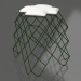 3d model Low stool (Bottle green) - preview