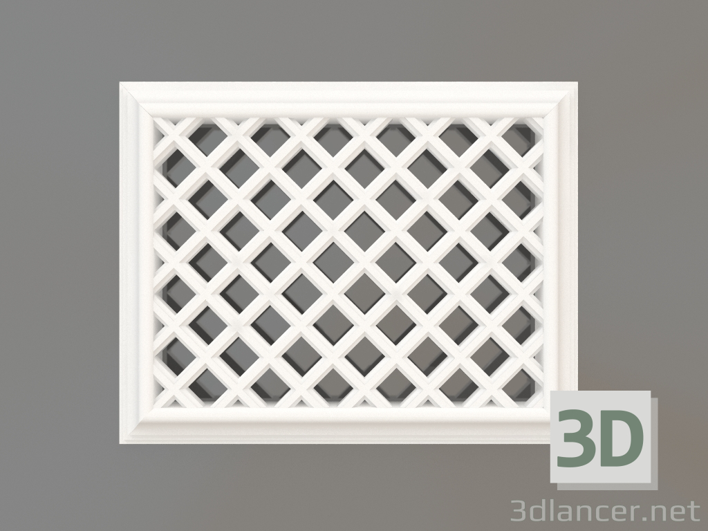 3d model Rejillas de ventilación de yeso VR 002 (188x238x23) - vista previa