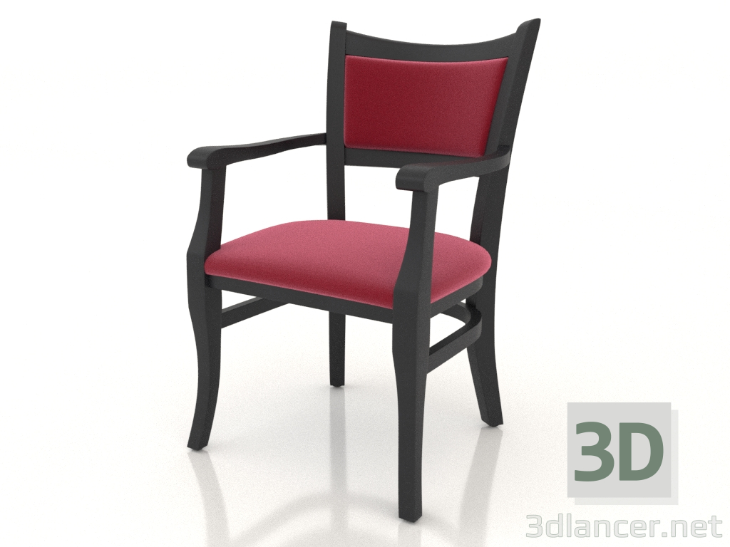 3d model Chester chair (dark wenge) - preview