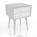 3d model Mesita de noche (blanco RAL 9010) - vista previa