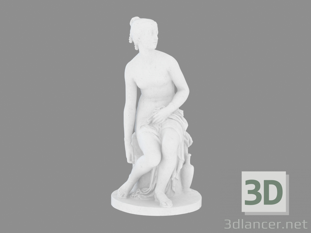 3d модель Скульптура из мрамора Nymph Untying Her Sandal – превью