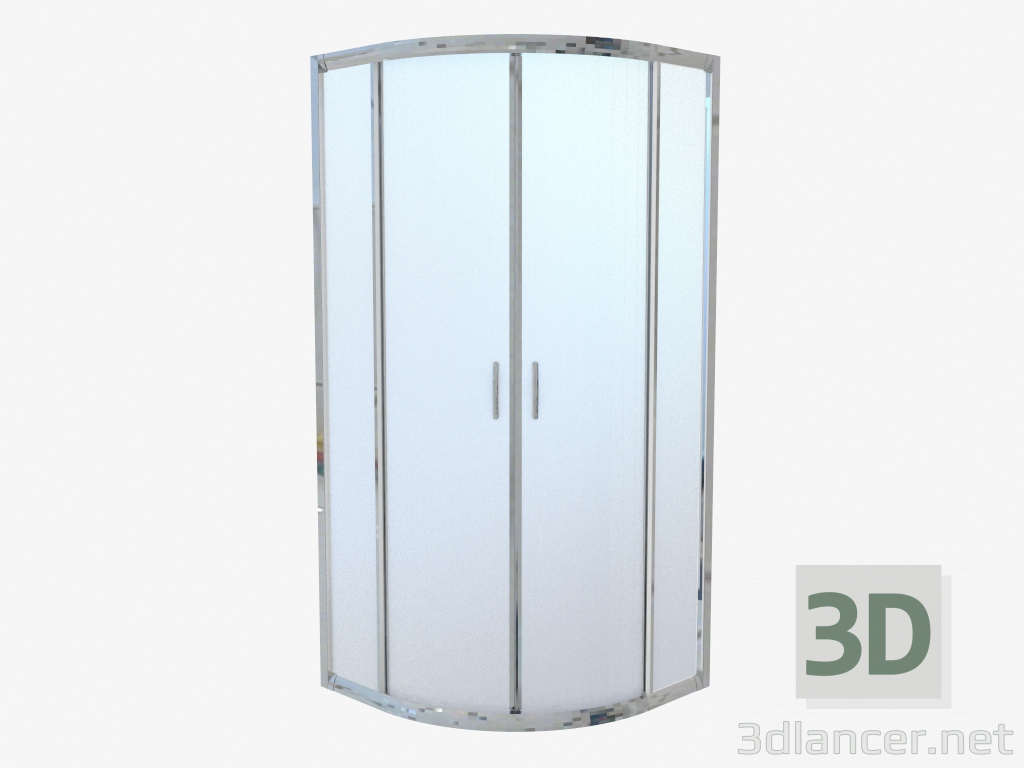 3d model Bañera semicircular semicircular de 80 cm, vidrio mate Funkia (KYP 652K) - vista previa