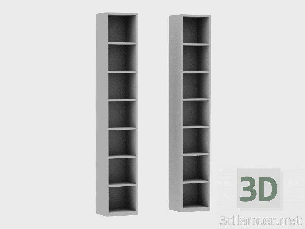 modello 3D Elementi del sistema modulare IANUS MIDDLE WITH BACK (G268) - anteprima